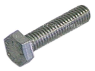 Hexagonal screw thread M5 thread L 20mm SS WS 8 Qty 20 pcs DIN 9