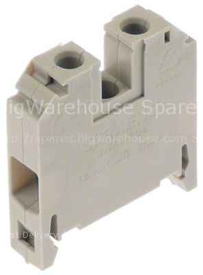 Rail-mounted terminal 16mm² beige 1-pole