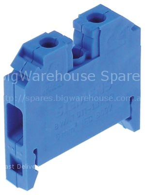 Rail-mounted terminal 6mm² blue 1-pole