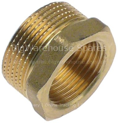 Reducer thread  brass total length 26mm WS 42 Qty 1 pcs
