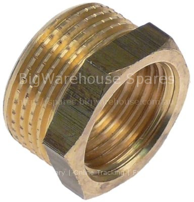 Reducer thread  brass total length 17mm WS 26 Qty 1 pcs