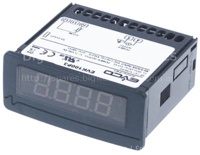 Thermometer EVCO type EVK100P3 mounting measurements 71x29mm 12/