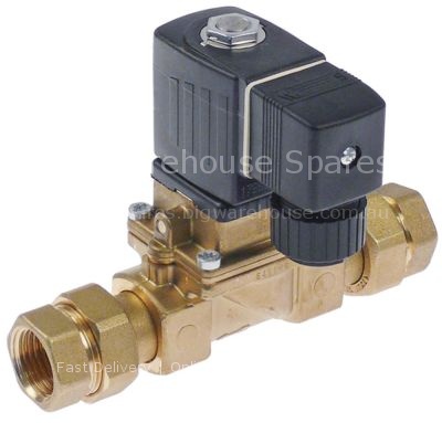 Solenoid valve 2-ways 230 VAC inlet 12
