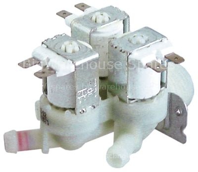 Solenoid valve triple straight 230VAC inlet 3/4" outlet 11,5mm p