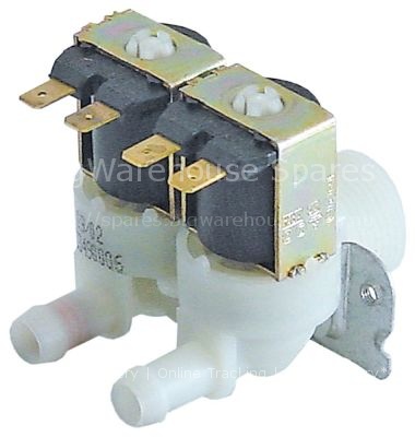 Solenoid valve 2-fold with reducer straight 230VAC suitable for