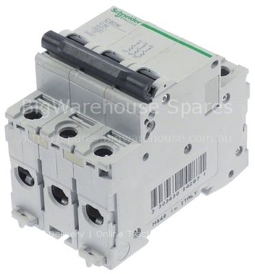 Line circuit breaker 3-pole 32A tripping type C rated 400V conne