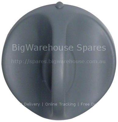 Knob ø 33mm shaft ø 6x6mm grey