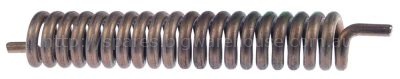 Torsion spring ø 29,1mm wire gauge ø 6,3mm L1 19mm L2 165mm L3 1