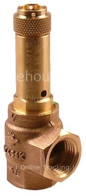 Safety valve T1: 1/2" T2: 1/2" triggering pressure 0,65bar