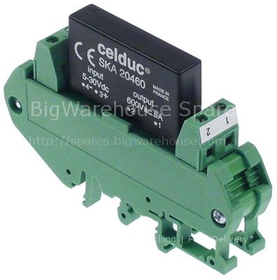 Solid state relay CELDUC 1 phase 5A 600V 5-30VDC L 90mm W 12mm f