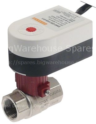 Ball valve inlet 3/4" IT outlet 3/4" IT IP42 230V L 68mm 50/60Hz