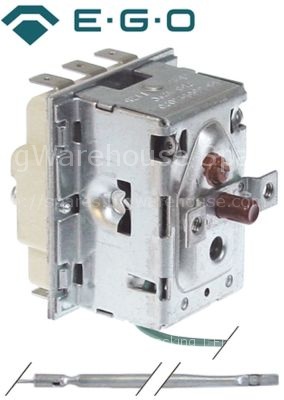 Safety thermostat switch-off temp. 250°C 3-pole 20A probe ø 3,1m