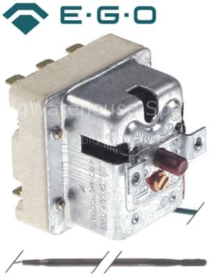 Safety thermostat switch-off temp. 480°C 3-pole 20A probe ø 4mm