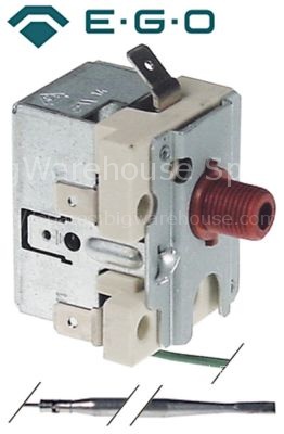Safety thermostat switch-off temp. 340°C 1-pole 16A probe ø 4mm
