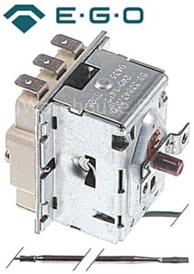 Safety thermostat switch-off temp. 240°C 3-pole 20A probe ø 3,1m