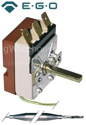 Thermostat t.max. 180°C temperature range 60-180°C 1-pole 1CO 16