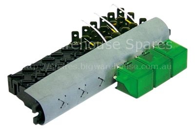 Switch combination square green 240V 16A connection male faston
