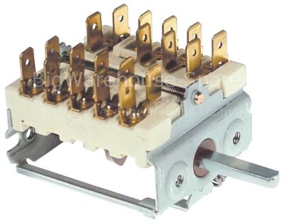 Cam switch 6 operating positions sequence 0-1-2-3-4-5 shaft ø 6x