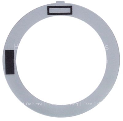 Knob dial plate silver switch 0-1 ED ø 59mm ID ø 45,5mm