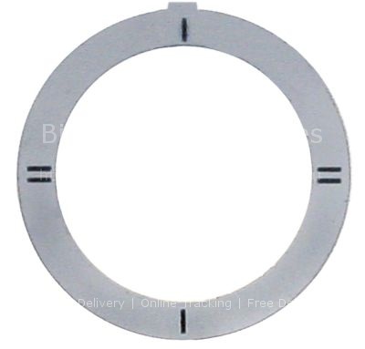 Knob dial plate silver switch 1-2-1-2 ED ø 59mm ID ø 45,5mm