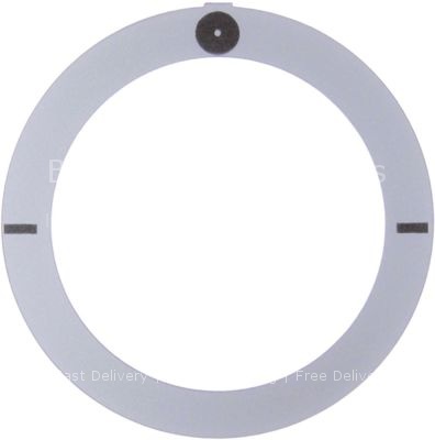 Knob dial plate silver switch 1-0-1 ED ø 59mm ID ø 45,5mm