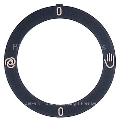 Knob dial plate black manual/automatic
