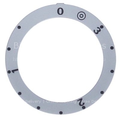 Knob dial plate silver energy regulator 1-3 2-circuit ED ø 59mm