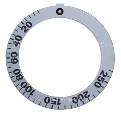 Knob dial plate silver thermostat t.max. 270°C 0-270°C rotation