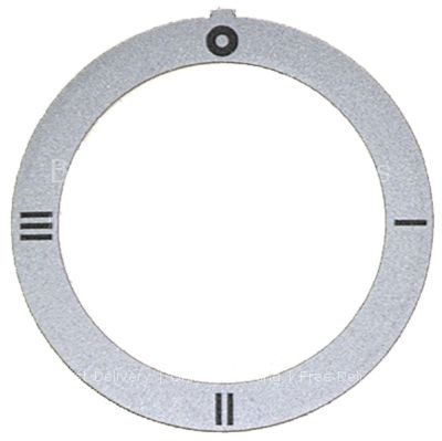 Knob dial plate silver switch 4-position ED ø 59mm ID ø 45,5mm