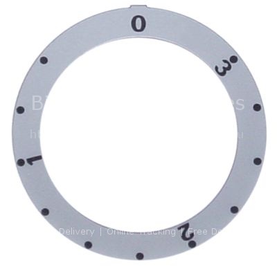 Knob dial plate silver energy regulator 1-3 turn direction clock