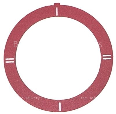 Knob dial plate red switch 1-2-1-2 ED ø 59mm ID ø 45,5mm