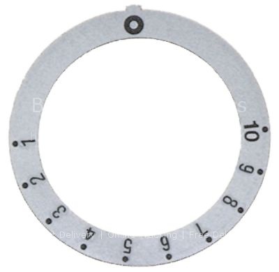 Knob dial plate silver thermostat 1-10 1-10°C rotation 270° ED ø