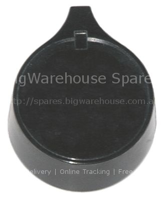 Knob without symbol ø 60mm shaft ø 10mm black
