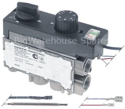Gas thermostat MERTIK t.max. 340°C 100-340°C gas inlet bottom 3/