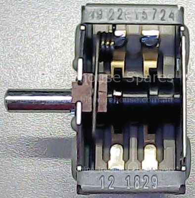 Cam switch ON-OFF sequence 0-1-0-1 16A shaft ø 6x4.6mm shaft L 1