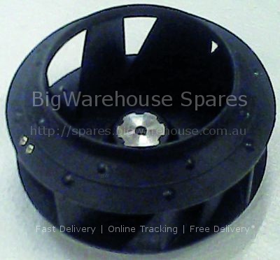 Fan wheel dishwasher ø 200mm overall height 109mm bolt hole ø 9m