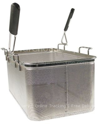 Pasta basket H1 210mm W1 275mm L1 480mm H3 415mm stainless steel