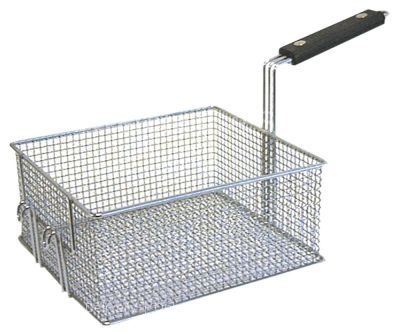 Fryer basket L1 255mm W1 230mm H1 120mm chrome-plated steel