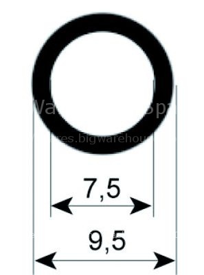 Door seal profile 2958 L 290mm Qty 1 mounting pos. lateral