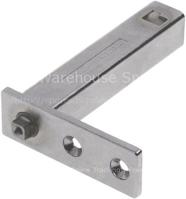 Spring assisted hinge L 75mm W 25mm H 102,5mm mounting distance