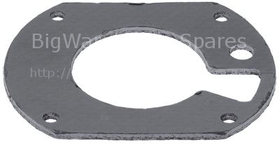 Gasket for burner L 130mm W 104mm graphite thickness 3,5mm hole