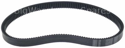 Toothed belt profile  L 1000mm belt width 25mm H 10,5mm CODE  W