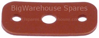 Gasket L 38mm W 17mm thickness 1,5mm hole distance 26mm
