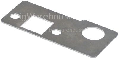 Fixing plate for door zinc-plated sheet steel L 88mm W 41,5mm th