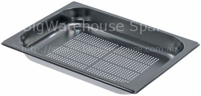 Baking sheet W 265mm L 325mm H 40mm SS GN 1/2 perforated inner e