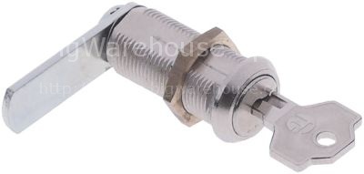 Key cylinder thread M15x1 rotation 90° cam length 25mm cam width