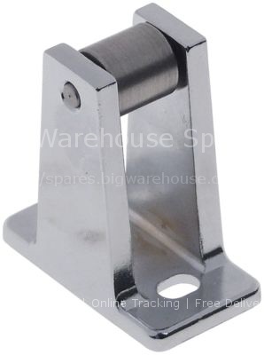 Door catch with roller H 48mm L 50mm W 26mm mounting distance 28