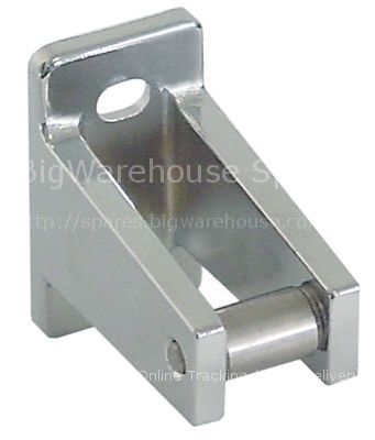 Door catch with roller H 48mm L 50mm W 26mm mounting distance 28