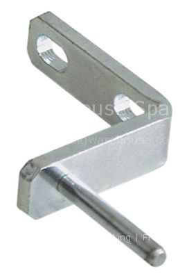Hinge bearing with bolt mounting pos. upper