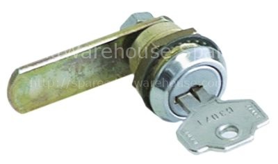 Key cylinder straight thread M19x1 rotation 90° cam length 54mm